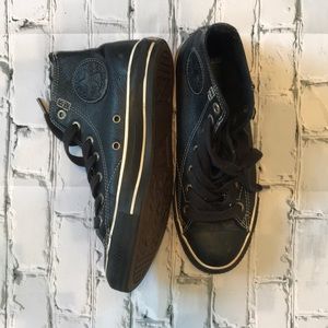 Black Leather Chucks